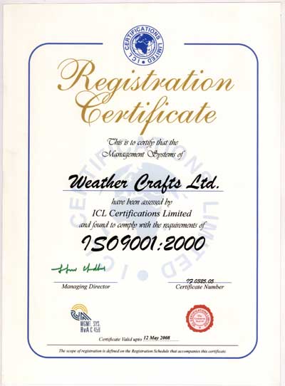 ISO 9002 - Certificate